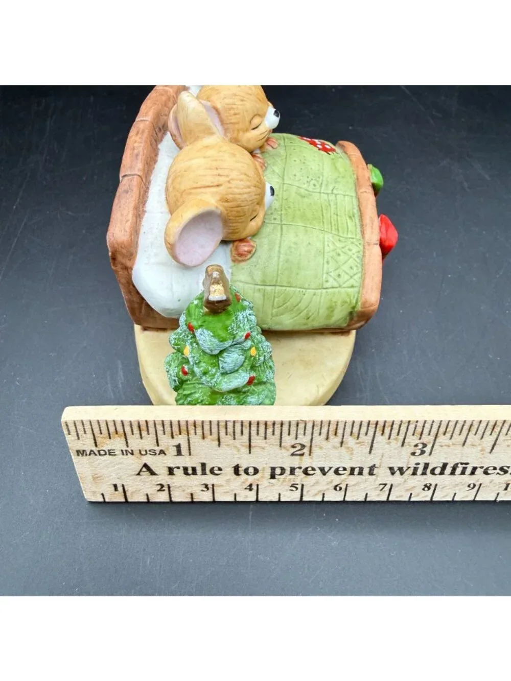 Vtg 70s Enesco Twas the Night Before Christmas Mice Porcelain Figurine Taiwan